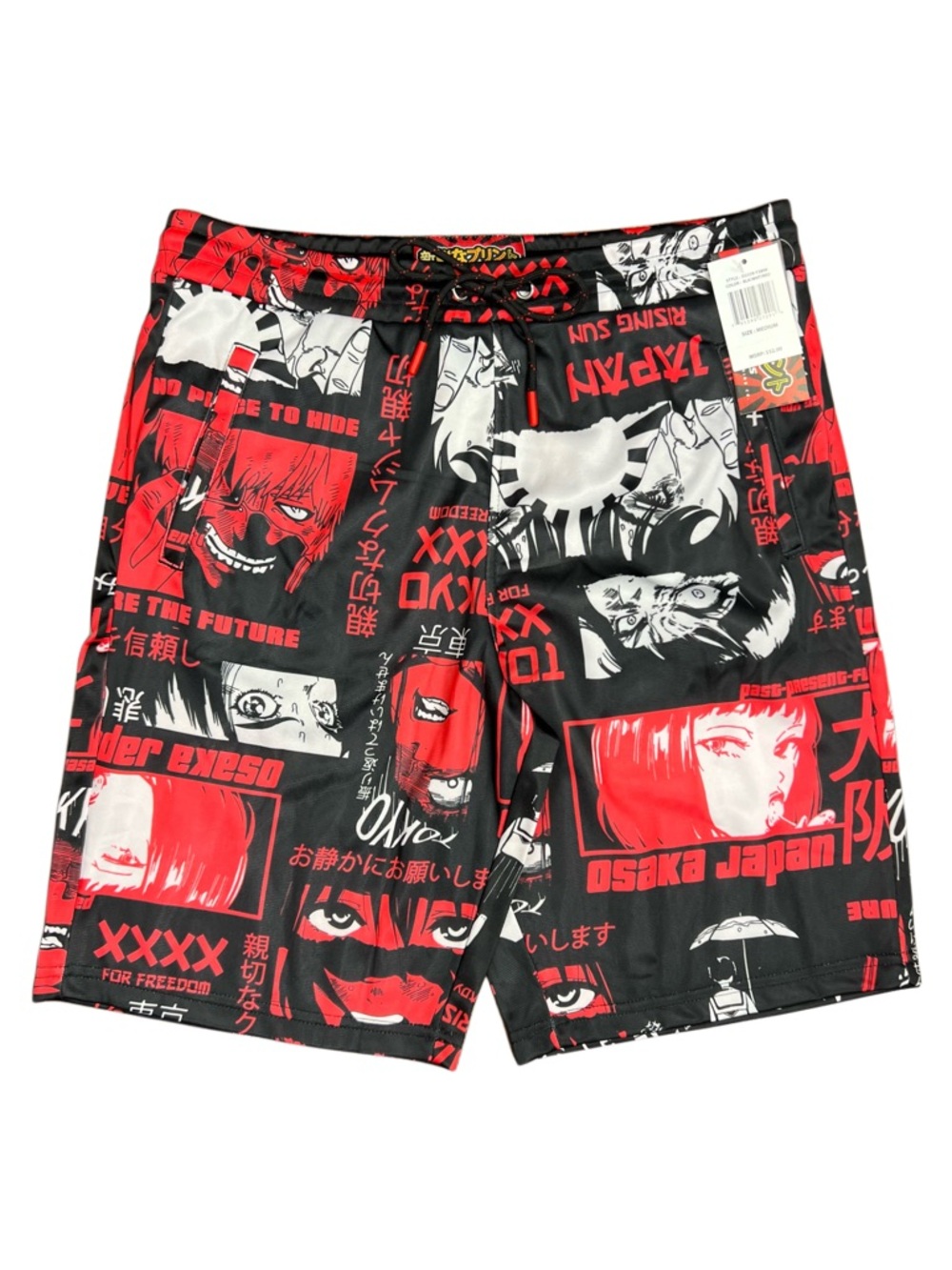 NWT Fresh Prints of Tokyo by Drill Clothing Co. Men’s M Anime Drawstring Shorts